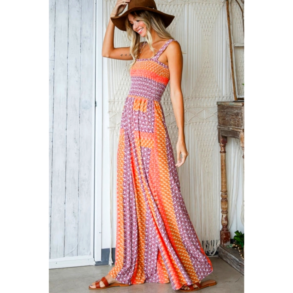 Bucketlist wide-leg knit jumpsuit
